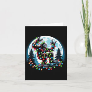 Bigfoot kerstboom verlicht Funny Xmas Sas Kaart