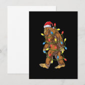 Bigfoot kerstboom verlicht Funny Xmas Sas Kaart (Voorkant / Achterkant)