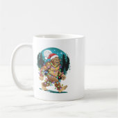 Bigfoot kerstboom verlicht Funny Xmas Sas Koffiemok (Links)