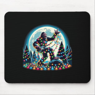 Bigfoot kerstboom verlicht Funny Xmas Sas Muismat