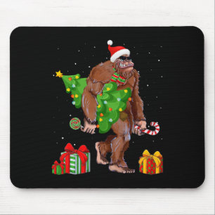 Bigfoot kerstboom verlicht Funny Xmas Sas Muismat