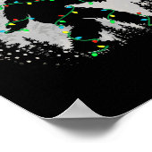 Bigfoot kerstboom verlicht Funny Xmas Sas Poster (Hoek)