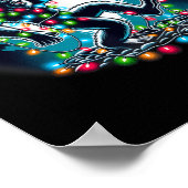 Bigfoot kerstboom verlicht Funny Xmas Sas Poster (Hoek)