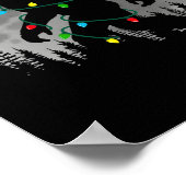 Bigfoot kerstboom verlicht Funny Xmas Sas Poster (Hoek)