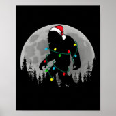 Bigfoot kerstboom verlicht Funny Xmas Sas Poster (Voorkant)