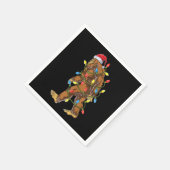 Bigfoot kerstboom verlicht Funny Xmas Sas Servet (Hoek)