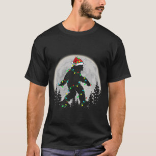 Bigfoot kerstboom verlicht Funny Xmas T-shirt
