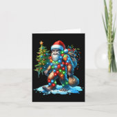 Bigfoot Kerstboom Xmas Sasquatch Kaart (Voorkant)