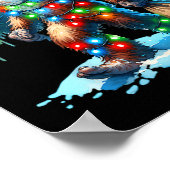 Bigfoot Kerstboom Xmas Sasquatch Poster (Hoek)