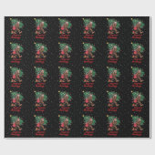 Bigfoot Kerstboom Zwart Cadeaupapier (Vlak)