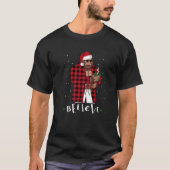 Bigfoot Kerstbuffel Plaid Sasquatch Koffie D T-shirt (Voorkant)