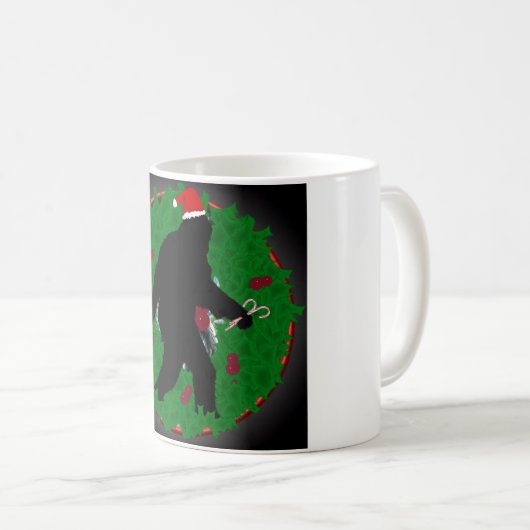Bigfoot Kerstkoffie mok (Voorkant rechts)