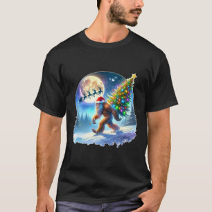 Bigfoot Kerstman Kerst Sasquatch Xmas T-shirt