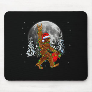 Bigfoot Kerstman Kerstboom Lichtjes Grappige Kerst Muismat