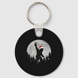 Bigfoot Kerstman Kerstboom Lichtjes Grappige Kerst Sleutelhanger