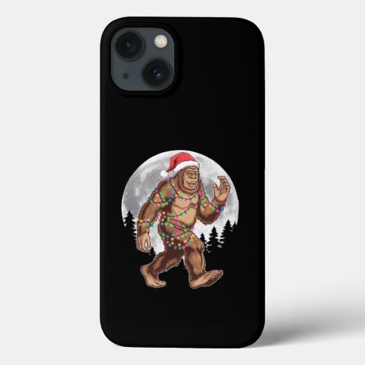 Bigfoot Kerstman Kerstboom Lichtjes Kerstmis Sasqu Case-Mate iPhone Case (Achterkant)