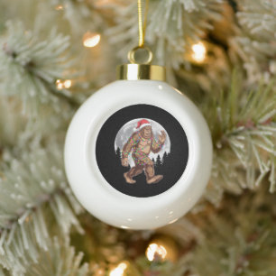 Bigfoot Kerstman Kerstboom Lichtjes Kerstmis Sasqu Keramische Bal Ornament