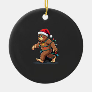 Bigfoot Kerstman Kerstboom Lichtjes Xmas Jongens M Keramisch Ornament