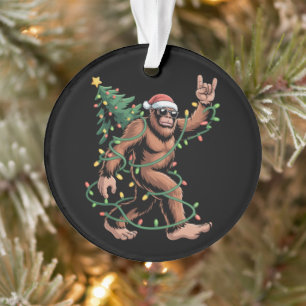 Bigfoot Kerstman Kerstboom Sasquatch Sinterklaas  Ornament