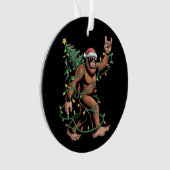 Bigfoot Kerstman Kerstboom Sasquatch Sinterklaas Ornament (voorkant)