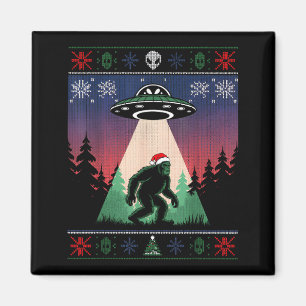 Bigfoot Kerstman Ufo Alien Grappige Lelijke Kerst Magneet