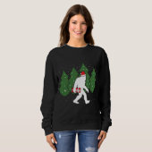 Bigfoot Kerstmis Funny Sasquatch Trui (Voorkant volledig)
