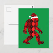 Bigfoot Kerstmis - Grappige Kerstmis Briefkaart (Voorkant / Achterkant)