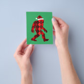 Bigfoot Kerstmis - Grappige Kerstmis Flyer (Hand)