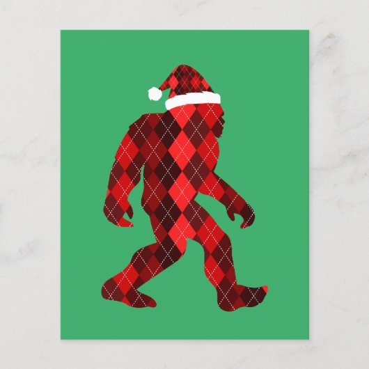 Bigfoot Kerstmis - Grappige Kerstmis Flyer (Voorkant)