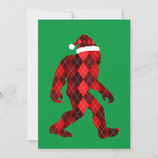 Bigfoot Kerstmis - Grappige Kerstmis Kaart (Voorkant)