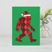 Bigfoot Kerstmis - Grappige Kerstmis Kaart (Staand voorkant)