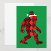 Bigfoot Kerstmis - Grappige Kerstmis Kaart (Voorkant / Achterkant)