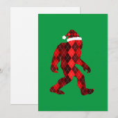Bigfoot Kerstmis - Grappige Kerstmis Kaart (Voorkant / Achterkant)
