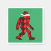 Bigfoot Kerstmis - Grappige Kerstmis Servet (Voorkant)