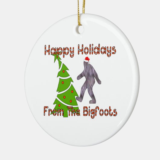 Bigfoot Kerstmis Keramisch Ornament (Links)