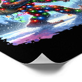 Bigfoot Kerstvakantie Sasquatch Xmas Poster (Hoek)