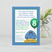 Bigfoot Kids Birthday Party Invitation Kaart (Staand voorkant)