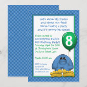 Bigfoot Kids Birthday Party Invitation Kaart (Voorkant / Achterkant)
