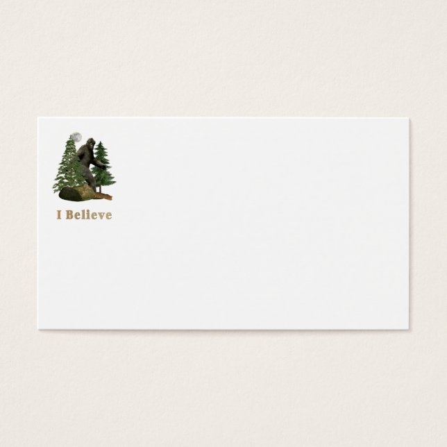Bigfoot koopwaar visitekaartjes (Voorkant)