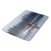 Bigfoot Lake Canoe Wilderness Pine Forest Camp Badmat (Gekanteld)