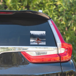 Bigfoot Lake Canoe Wildernis Dennenbos Sticker