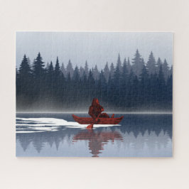 Bigfoot Lake Kano Wildernis Grove van Pijnbomen Legpuzzel
