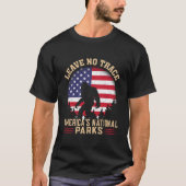 Bigfoot Leave No Trace America National Parks T-sh T-shirt (Voorkant)