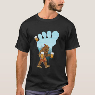 Bigfoot Lederhosen Bierliefhebber Duitsland Vlag O T-shirt