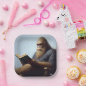 Bigfoot Leest Papieren Bordje (Feest)