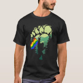 Bigfoot LGBT Flag Sasquatch Gay Pride Rainbow Bigf T-shirt (Voorkant)