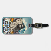 Bigfoot Liefde California Bagage Label Gemonogramm (Voorkant horizontaal)