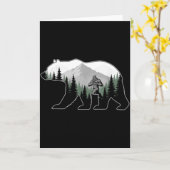 Bigfoot Liefde Hart Handen Beer Silhouet Valentijn Kaart (Gele Bloem)