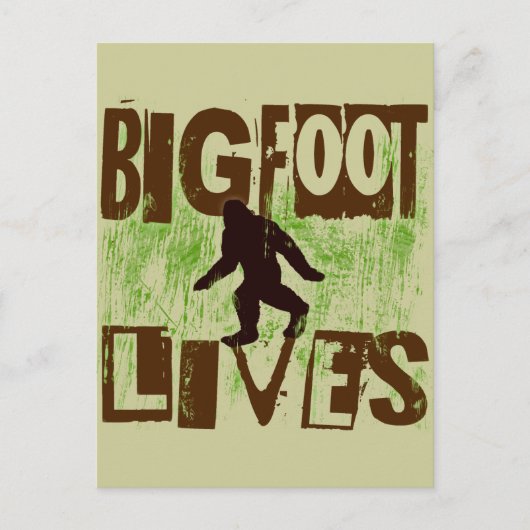 Bigfoot Lives Briefkaart (Voorkant)