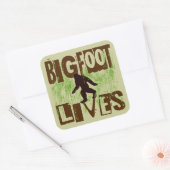 Bigfoot Lives Vierkante Sticker (Envelop)